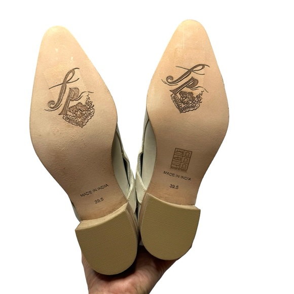 Free People | NEW Back Loop Ankle Boot in Ecru Leather 9.5 - Picture 4 of 11